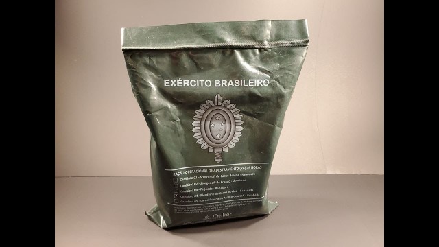 '2018 Brazilian Army MRE Operational Ration (6 Hours) Review Meal Ready to Eat Tasting Test'