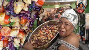 'Momma cooks for the Food Bank: Potato and purple cabbage hash!'