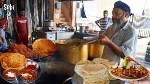 'Chaupad INDIA\'s Biggest Desi Puri Chole | Street Food India | Desi Punjabi Street Food'