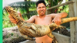 'Eating a DINOSAUR in Asia!!! RARE Mekong Delta Food you will only find here!'