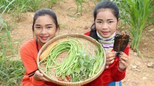 'Awesome Mix Vegetable Spicy Long Bean Delicious Recipe - Vegetables Recipes - Village Food Factory'