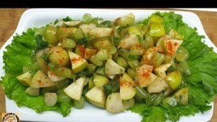 'GREEN SALAD RECIPE / HEALTHY RECIPE / APPLE/GRAPES/JUJUBE/FOOD SAFARI BY NUSRAT'