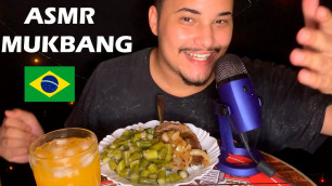 'ASMR DE COMIDA - ARROZ, FEIJÃO, BIFE ACEBOLADO E QUIABO ⚠️MUKBANG⚠️ BRAZILIAN FOOD'