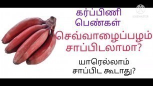 'கர்ப்பிணி பெண்கள் செவ்வாழை சாப்பிடலாமா?/Benefits of eating red banana during pregnancy in tamil'