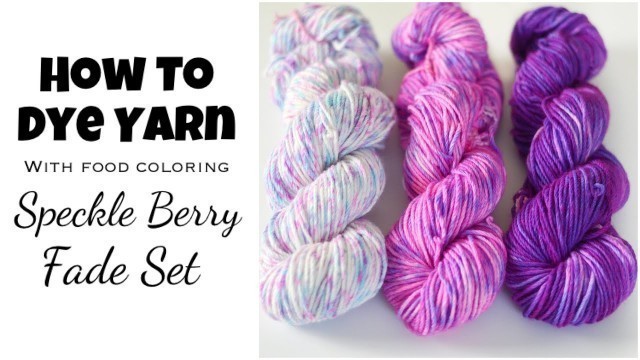 'Dye Yarn With Food Coloring | Speckle Berry Fade Set'