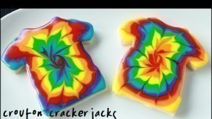 'Rainbow Tie-Dye T-Shirt Sugar Cookies!! - How to Make Tie Dye Cookies'