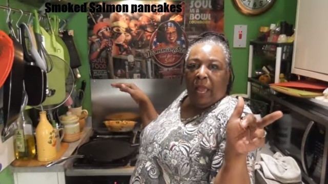 'How to make Momma Cherri\'s soul food breakfast - Smoked salmon and caper pancakes with scrambled egg'