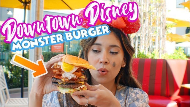 'Downtown Disney Tasty Foods Like the Monster Burger and Checking Out New Disneyland Merch Vlog!'