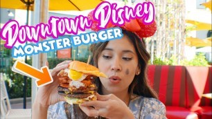 'Downtown Disney Tasty Foods Like the Monster Burger and Checking Out New Disneyland Merch Vlog!'