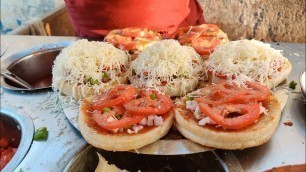 'Indian Man Selling Burgers on his Tuk Tuk Rickshaw | Indian Street Food'