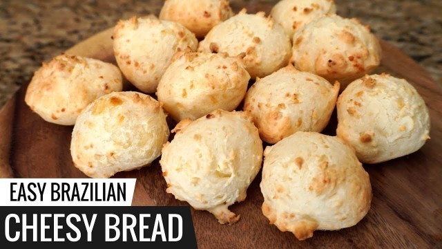 'Brazilian CHEESY BREAD Recipe - aka Pão De Queijo - Easy Cheese Bread'