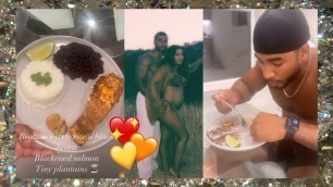 'Victoria Monet Cooks Brazilian Food For Her & Her Man 