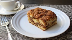 'Pecan Sour Cream Coffee Cake Recipe - How to Make a Crumb Cake'