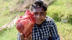 'Big Heart Pepper Fry|இதயம் மிளகு வறுவல்|Yummy and Tasty recepie|Village Food Safari|Small Boy Suppu'