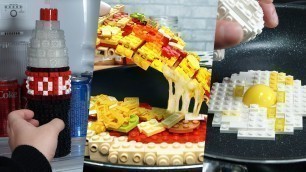 'Lego In Real Life 5 Episodes - Chocolate Cake / Stop Motion Cooking ＆ ASMR'