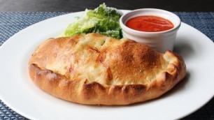 'Calzone Recipe - How to Make a Calzone - Ham and Cheese Stuffed Pizza Bread'