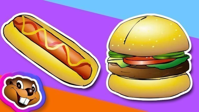 'Learn Junk Food Names (Clip) - ESL School Learning Video'