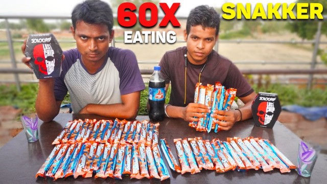 '60x Snakker Chocolate Eating Challenge | Chocolate Eating Competition | Food Challenge'