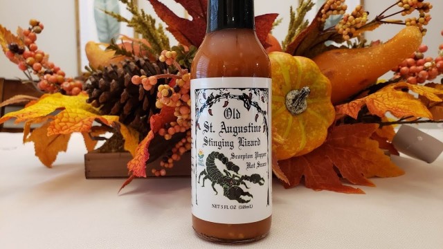 'Old St. Augustine Gourmet Foods \"Stinging Lizard\" Scorpion Pepper Hot Sauce Review'