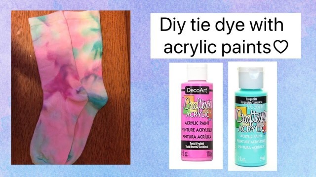 'How to tie dye with ACRYLIC PAINTS'