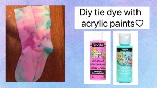 'How to tie dye with ACRYLIC PAINTS'