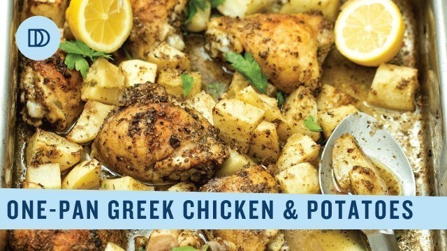 'One-Pan Lemony Chicken & Potatoes: Classic Greek Food'