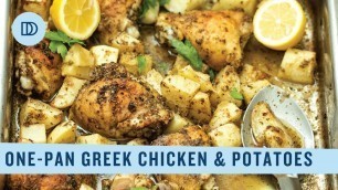 'One-Pan Lemony Chicken & Potatoes: Classic Greek Food'