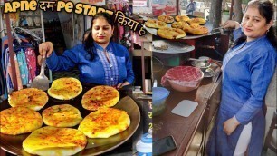 'Amritsari Food Ki queen | Bheega Kulcha In Faridabad | Street food India'