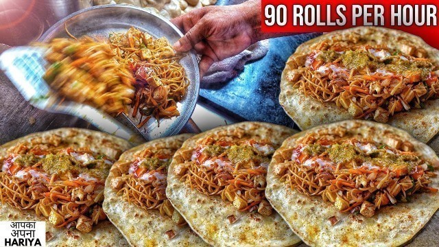 'SUPERFAST Jumbo Paneer Roll Insanity | 90 Rolls Per Hour | Anokha Indian Street Food'