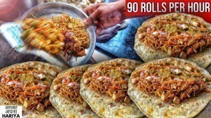 'SUPERFAST Jumbo Paneer Roll Insanity | 90 Rolls Per Hour | Anokha Indian Street Food'