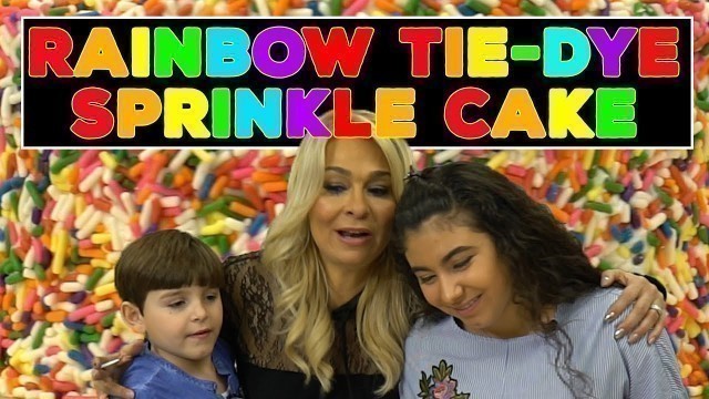 'Cake Boss Kids Make the Best Rainbow Tie-Dye Sprinkle Cake | Welcome to Cake Ep11'