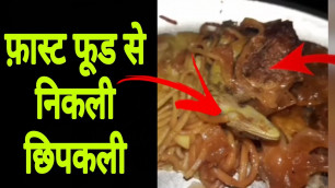 'FAST FOOD के दीवाने सावधान!   फ़ास्ट फूड से निकली छिपकली LUDHIANA NEWS'