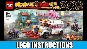 'LEGO Instructions: How to Build LEGO Pigsy’s Food Truck - 80009 (LEGO MONKIE KID)'