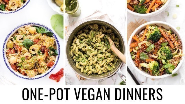 'ONE POT VEGAN DINNERS | 3 easy & healthy recipes'