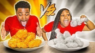 'GOLD VS SILVER FOOD CHALLENGE | VLOGMAS DAY 14'