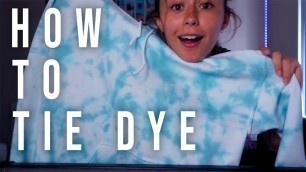 'How to tie dye a hoodie!'
