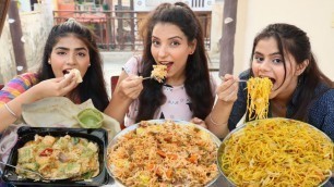 'Chow Mein, Biryani And Paneer Tikka Eating Challenge | Eating Competition | Food Challenge'