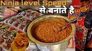 'Ninja की speed से बनाते है Chole kulche। Faridabad । Street food india'