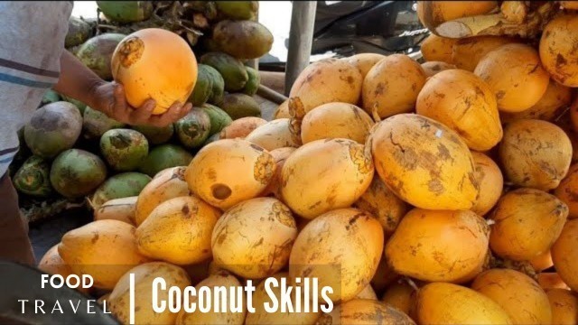 'Amazing coconut cutting skills | Fastest coconut cutting