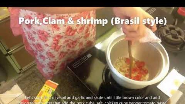 'COOKING BRAZILIAN FOOD || Pork Shrimp & Clam Alentejana'