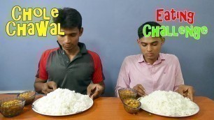 'Huge Plate Chole Chawal Eating CHallenge | Chole Rice Eating Competition'