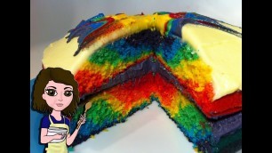 'HOW TO MAKE A RAINBOW TIE DYE CAKE'