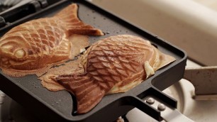 '[4K] 붕어빵 :  Korean Street Food Bungeoppang (Fish-shaped bread) | Honeykki 꿀키'