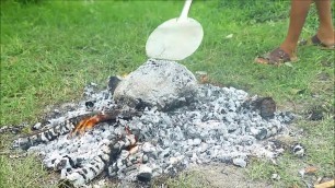 'Primitive Technology - MUD CHICKEN MAKING - Cooking Skill Village Food Channel'