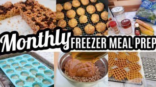 'EASY Monthly Freezer Meal Prep | Easy Meals For Large Family'