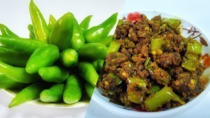 'Hari Mirch Ki Sabzi Recipe In Hindi By Indian Food Made Easy'