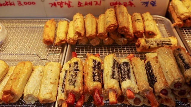 'Namdaemun Market / Fish Cake Bar / Korean Street Food / 남대문  명물 즉석 수제 핫바 / 남대문 길거리음식'