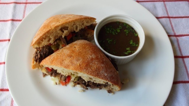 'Chicago Italian Beef Sandwich \"Stew Meat Edition\" - Stewed Italian Beef Sandwich'