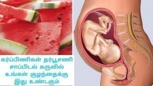 'கர்ப்பிணி பெண்கள் தர்பூசணி சாப்பிடல் கிடைக்கும் நன்மைகள்/pregnancy benefits of eating  watermelon'