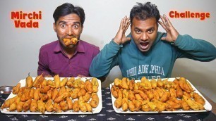 'Jodhpuri Mirchi Vada Eating Challenge | Mirch Vada Bhajji Eating Competition | Food Challenge India'